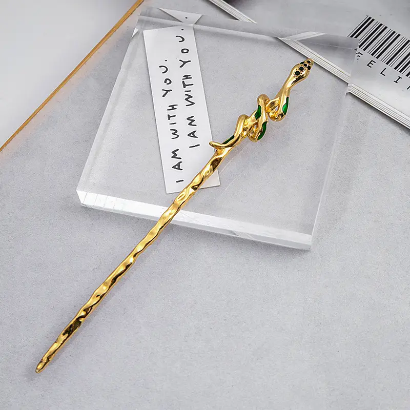 National Trendy Butterfly Hairpin with Crescent Diamond Tassel — feature 22