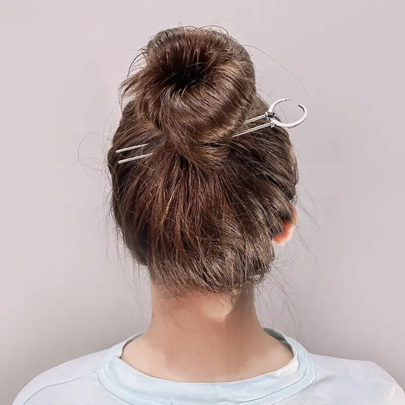 National Trendy Butterfly Hairpin with Crescent Diamond Tassel — feature 30