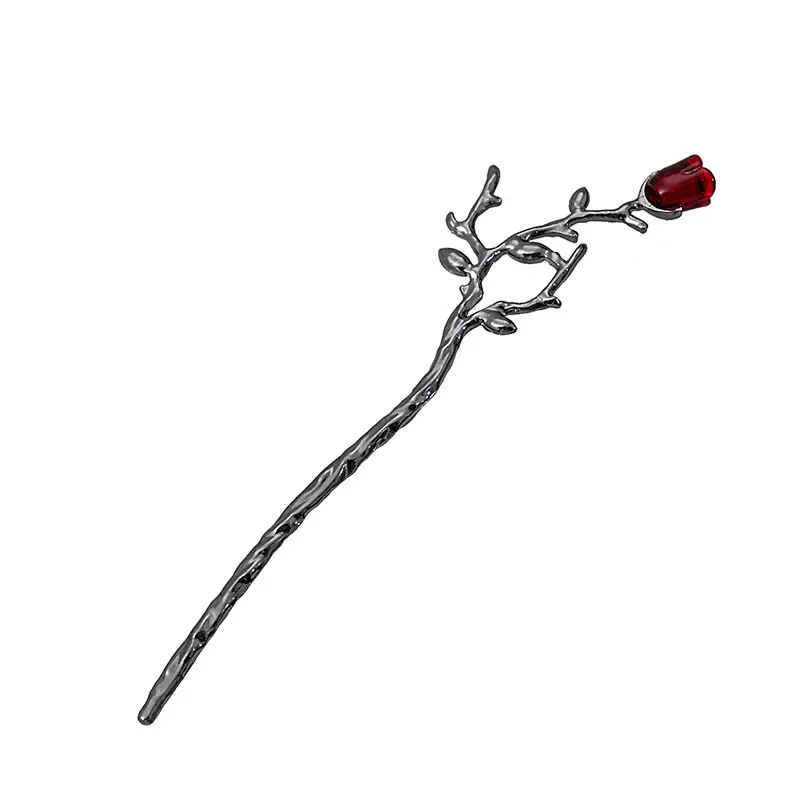 National Trendy Butterfly Hairpin with Crescent Diamond Tassel - Image 16