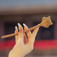 Peach Wood Hairpin for Women Antique High-End Accessories — feature 3