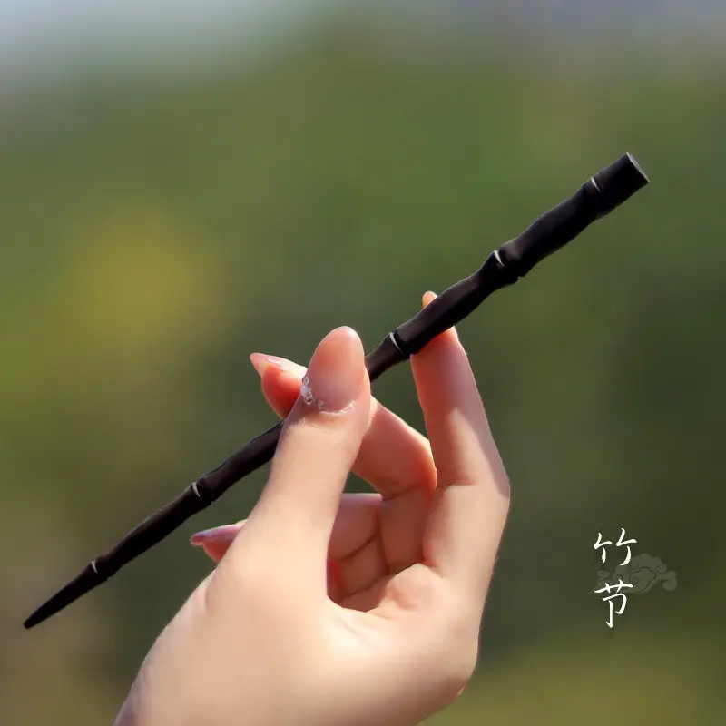 Peach Wood Hairpin for Women Antique High-End Accessories