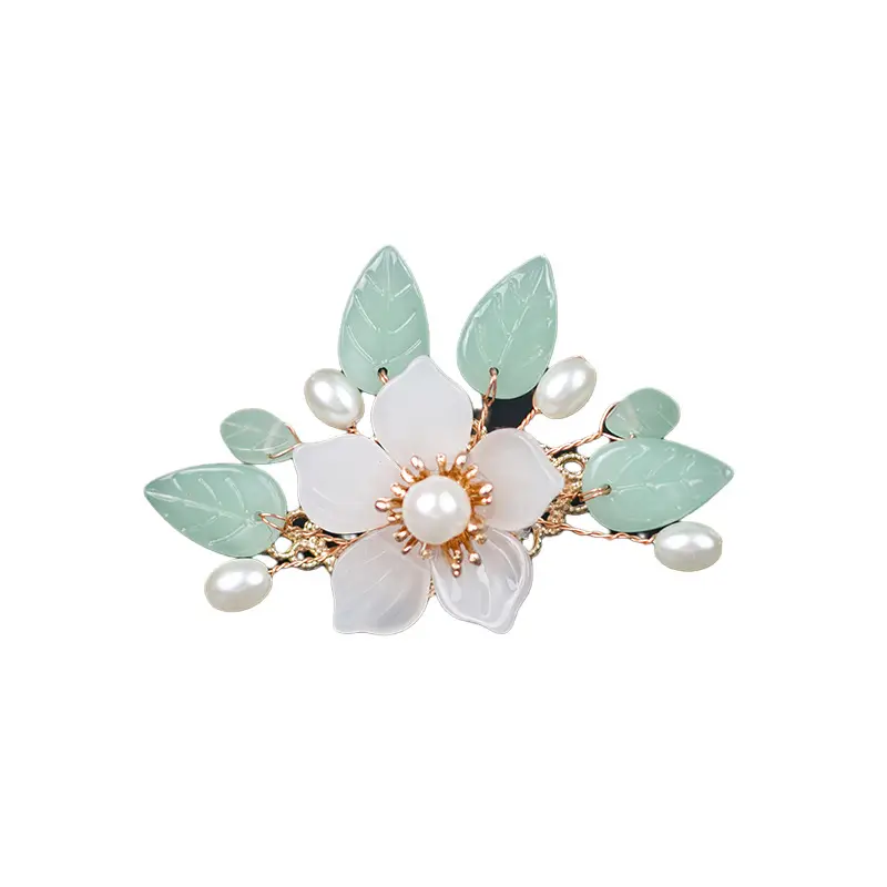 Ancient Style Hanfu Hairpins with Tassels & Crown Set - Image 7
