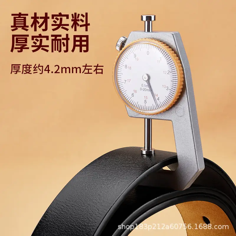 Men's Genuine Cowhide Gold Buckle Belt - Image 14