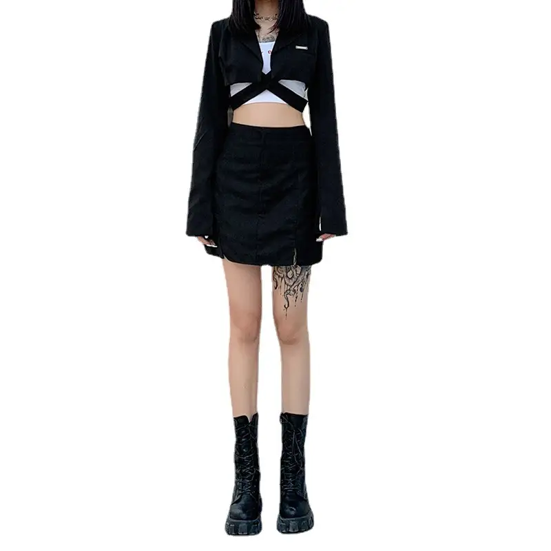Black Long Sleeve Jacket for Women 2022 Autumn - Image 6