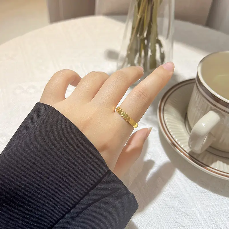 Titanium Steel Fish Scale Ring for Women Index Finger - Image 3