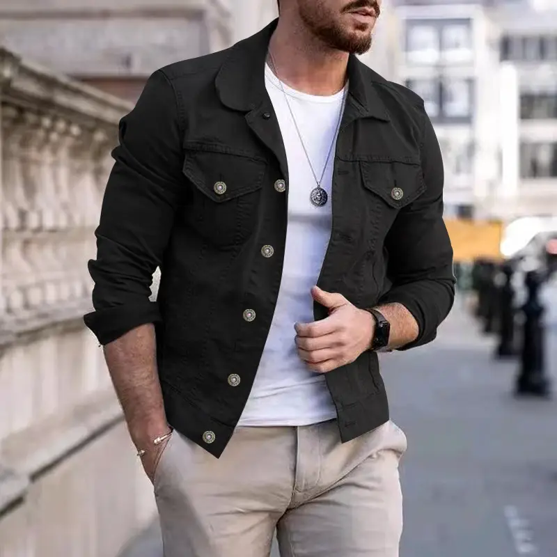 Men's Green Slim Jacket with Multi-Flap Pocket Pants - Image 6