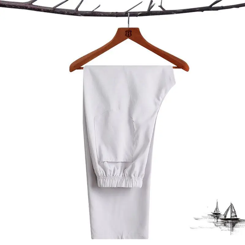 White Embroidered Tang Suit for Grandpa Summer Wear - Image 11