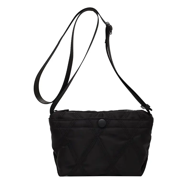 Oxford Cloth Crossbody Bag Black Small Women - Image 2