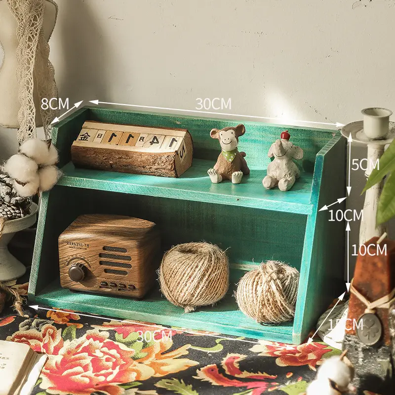Double-Layer Wooden Storage Box for Home Decor - Image 2