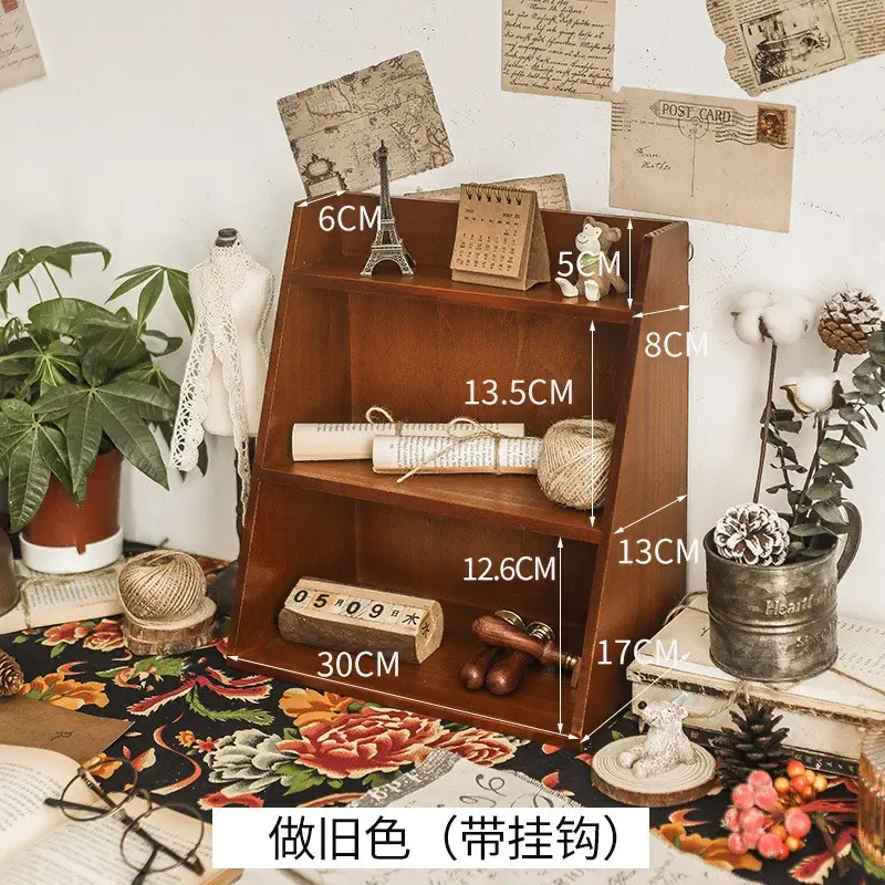 Double-Layer Wooden Storage Box for Home Decor - Image 4