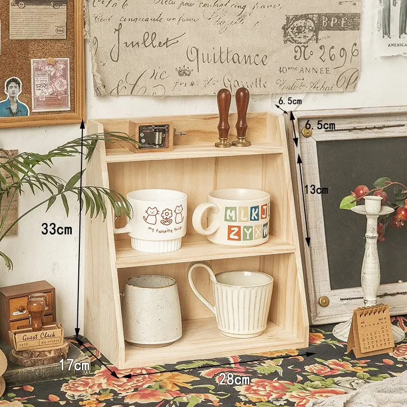 Double-Layer Wooden Storage Box for Home Decor - Image 6