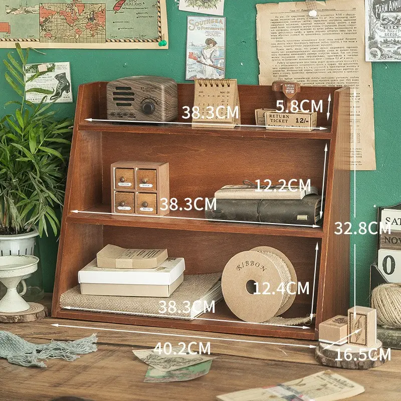 Double-Layer Wooden Storage Box for Home Decor - Image 7
