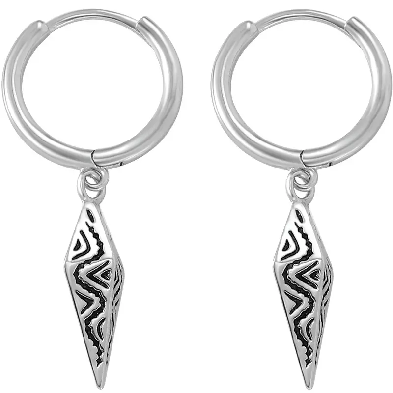 Men's Korean Style Tapered Ear Buckle Earrings - Image 5