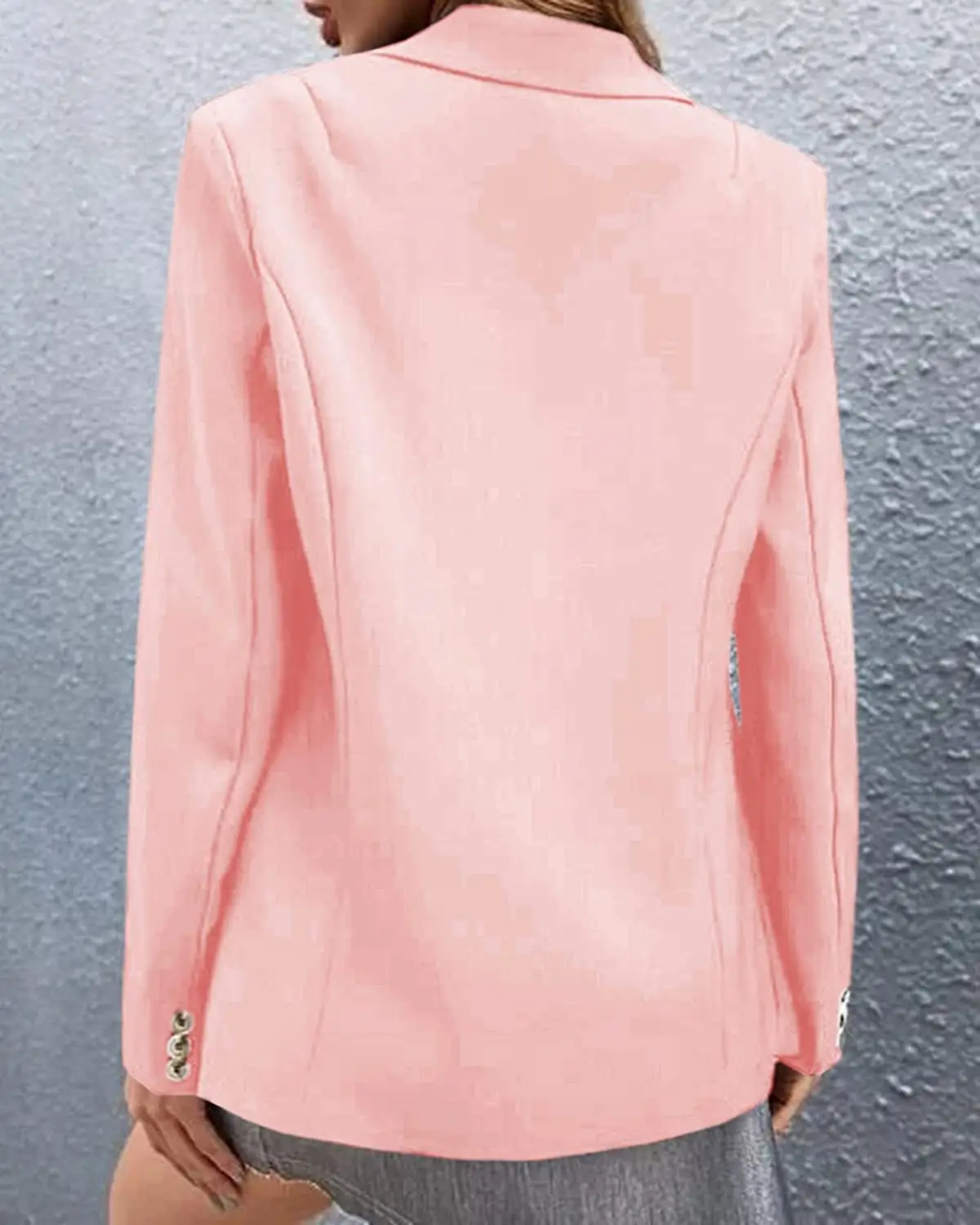 Women's Pink One-Button Suit Jacket Autumn Winter — feature 61
