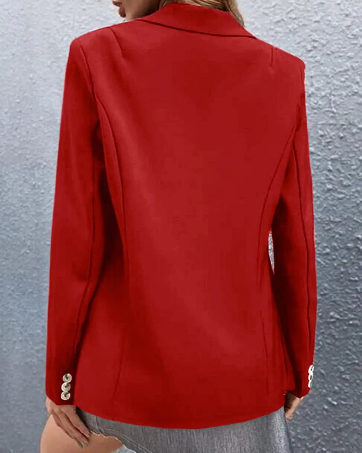 Women's Pink One-Button Suit Jacket Autumn Winter — feature 67