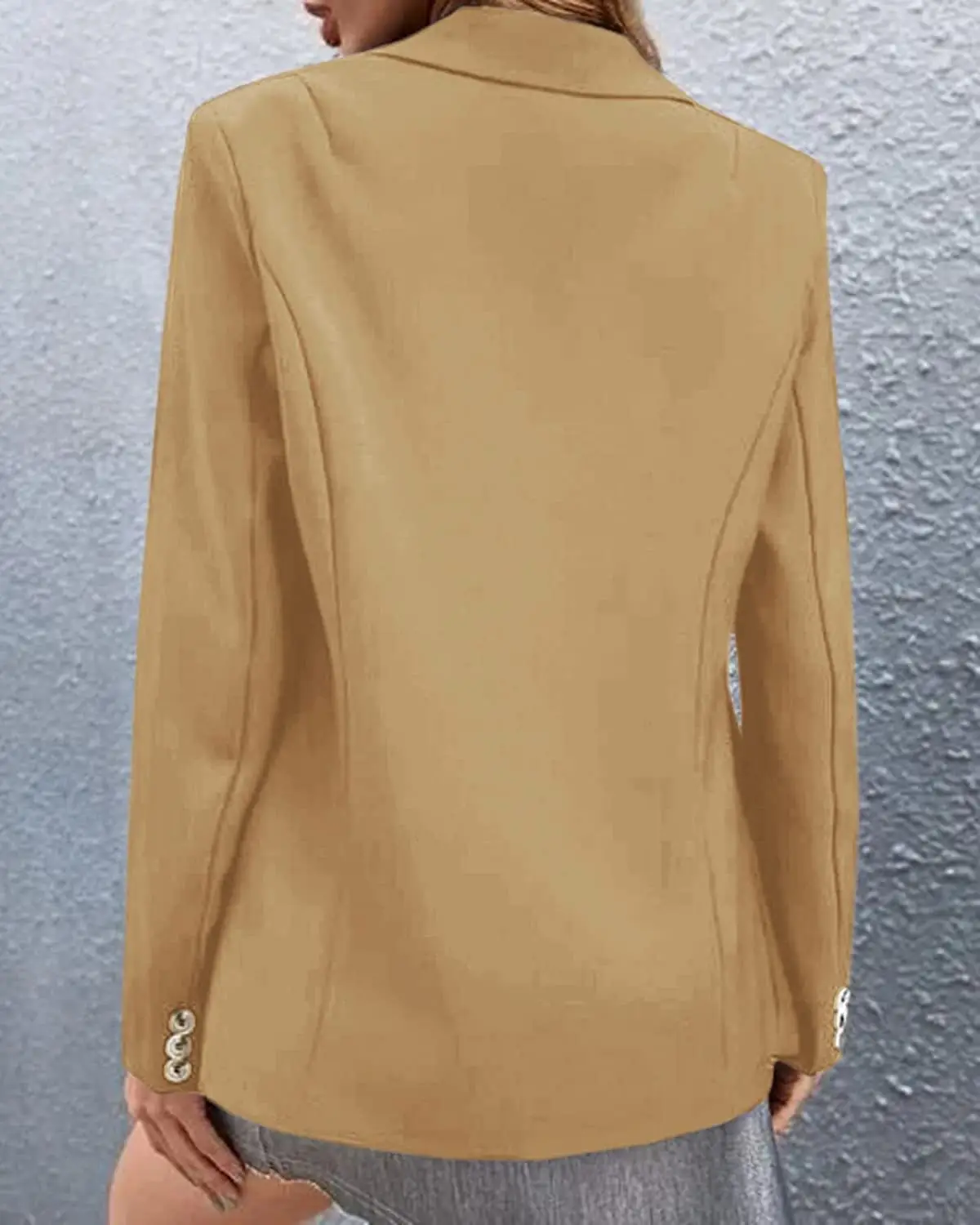 Women's Pink One-Button Suit Jacket Autumn Winter — feature 69