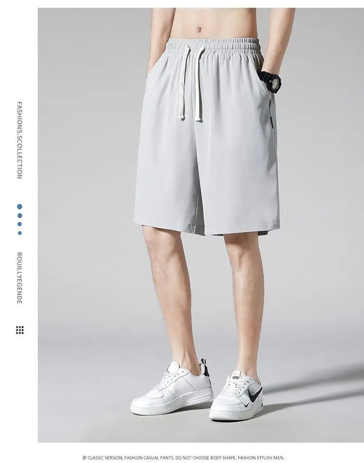 Ice Silk Men Shorts Summer Thin Casual Wear — feature 12