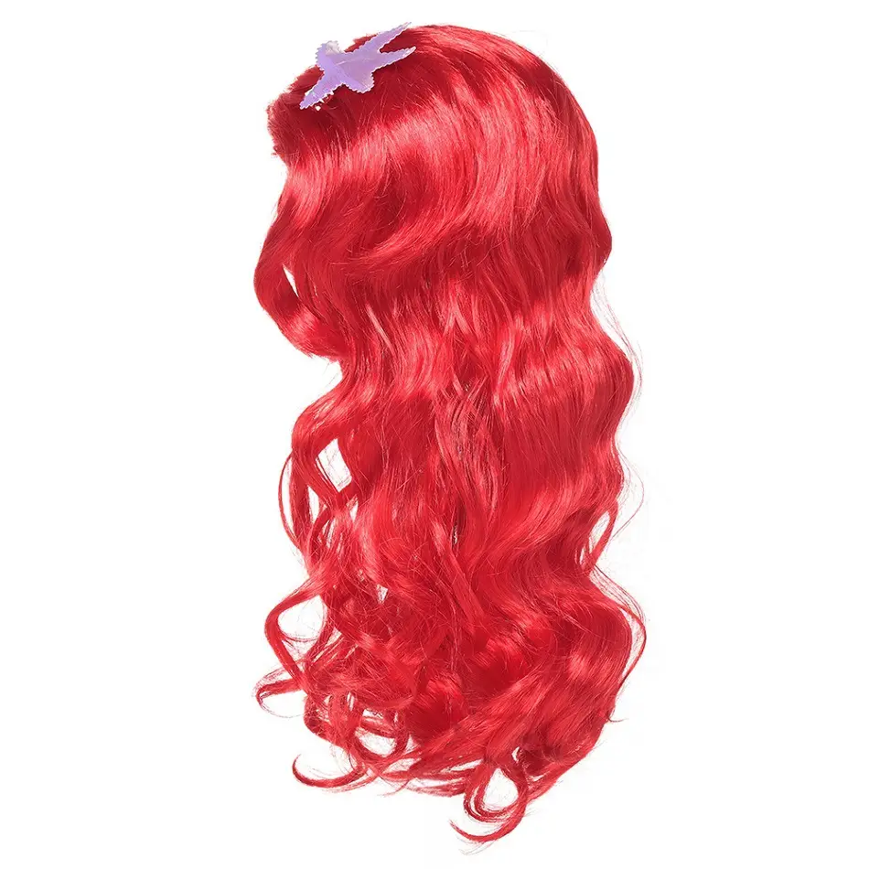 Red Wavy Hair Set for Girls Halloween Party - Image 2