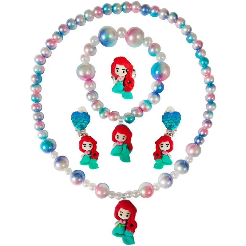 Red Wavy Hair Set for Girls Halloween Party - Image 4