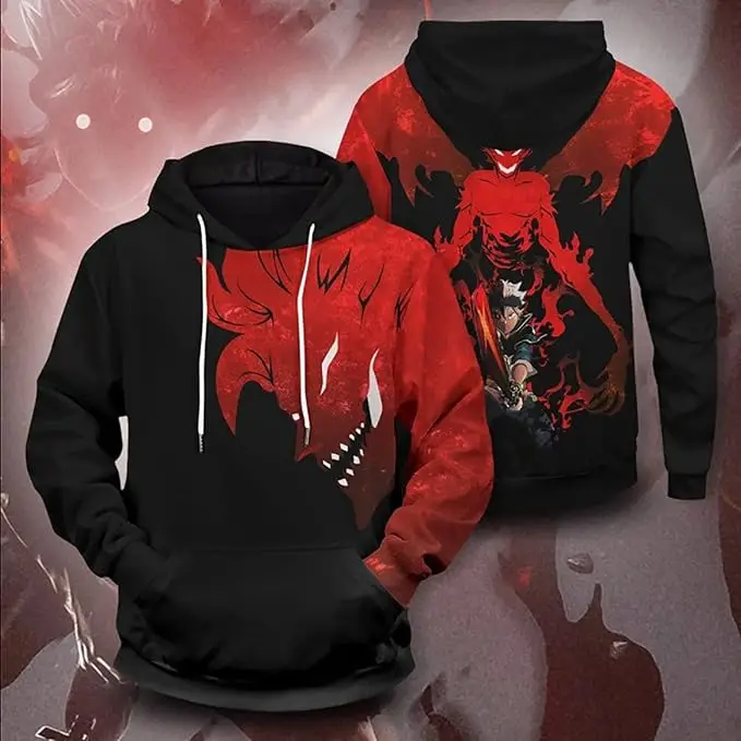 New Seven Crimes 3D Hooded Sweatshirt Black Anime Cosplay - Image 6