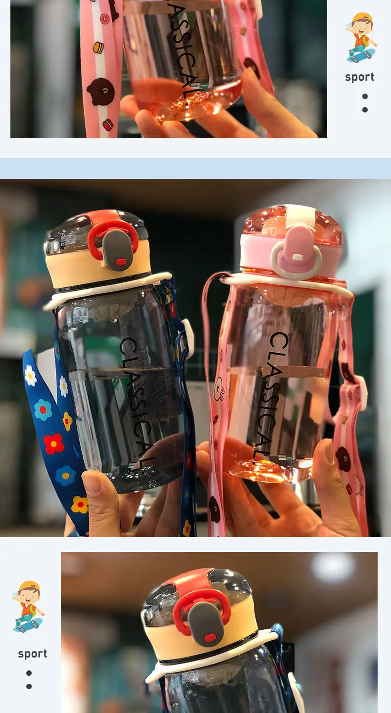 Pink Classic Cup 400ML Portable Student Cup — feature 18