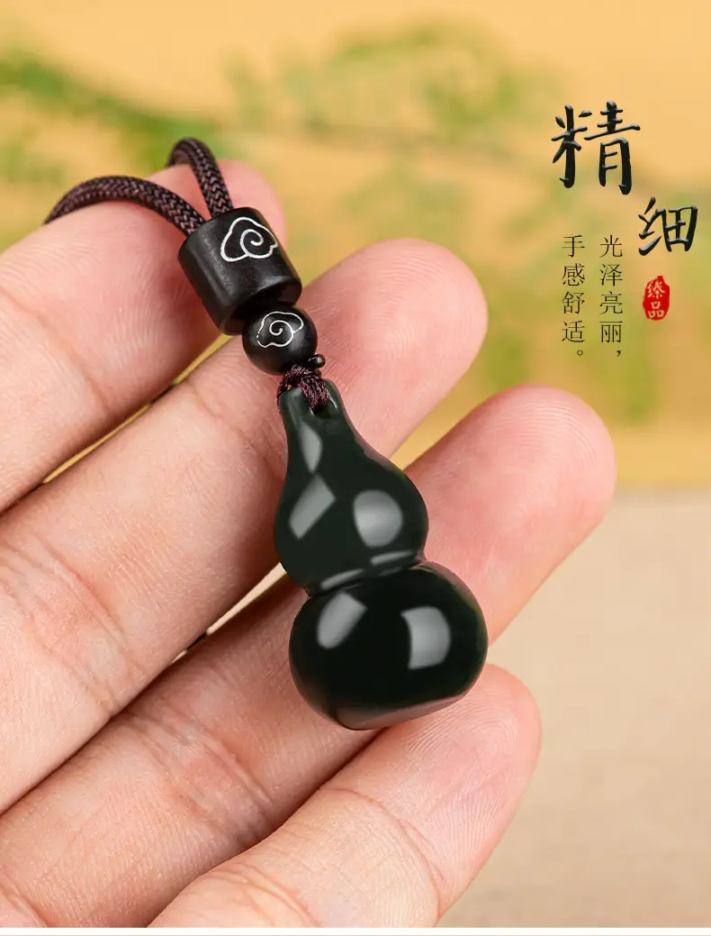 Natural Hetian Jade Gourd Pendant for Men Women — feature 7