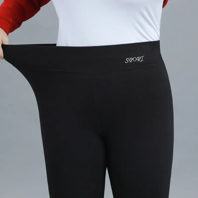 Plus Size Black Leggings Winter Wear 2025 - Image 5