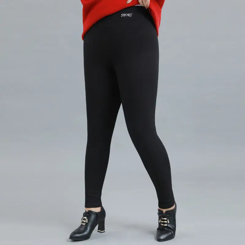 Plus Size Black Leggings Winter Wear 2025 - Image 6