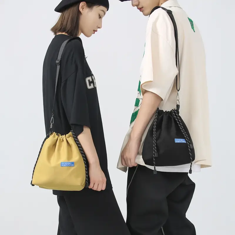 Women's White Drawstring Shoulder Bag 2022 - Image 5