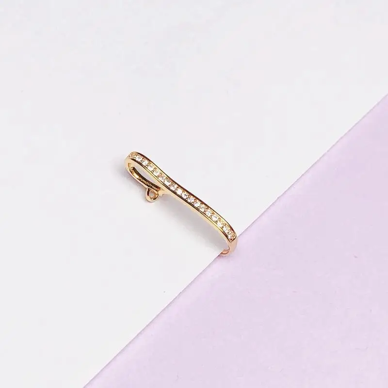 S925 Sterling Silver Safety Buckle Clip Buckle 18K Gold