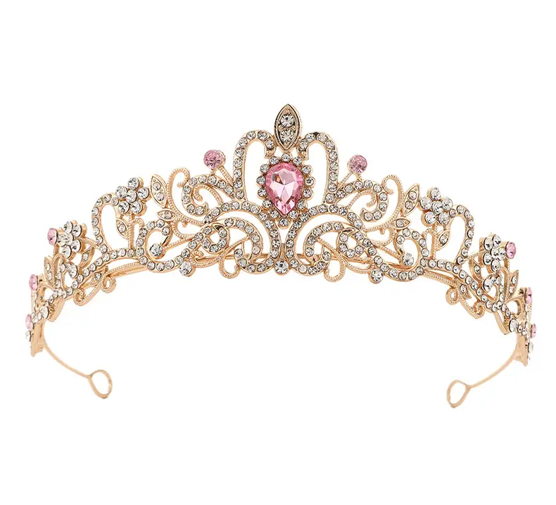 Golden Crystal Crown for Bride & Child 15.3cm — feature 13