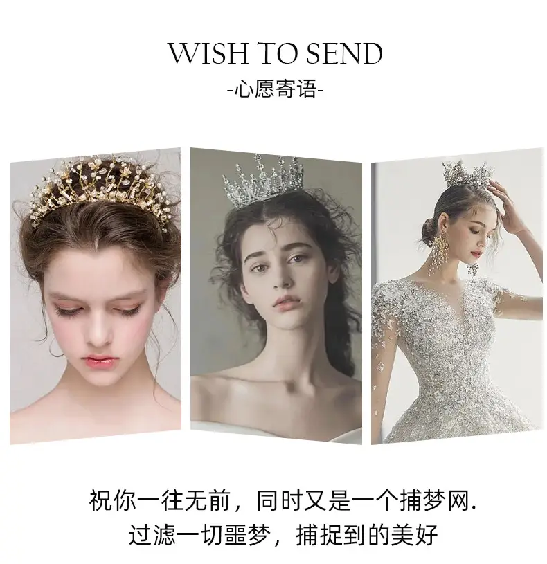 Golden Crystal Crown for Bride & Child 15.3cm — feature 8