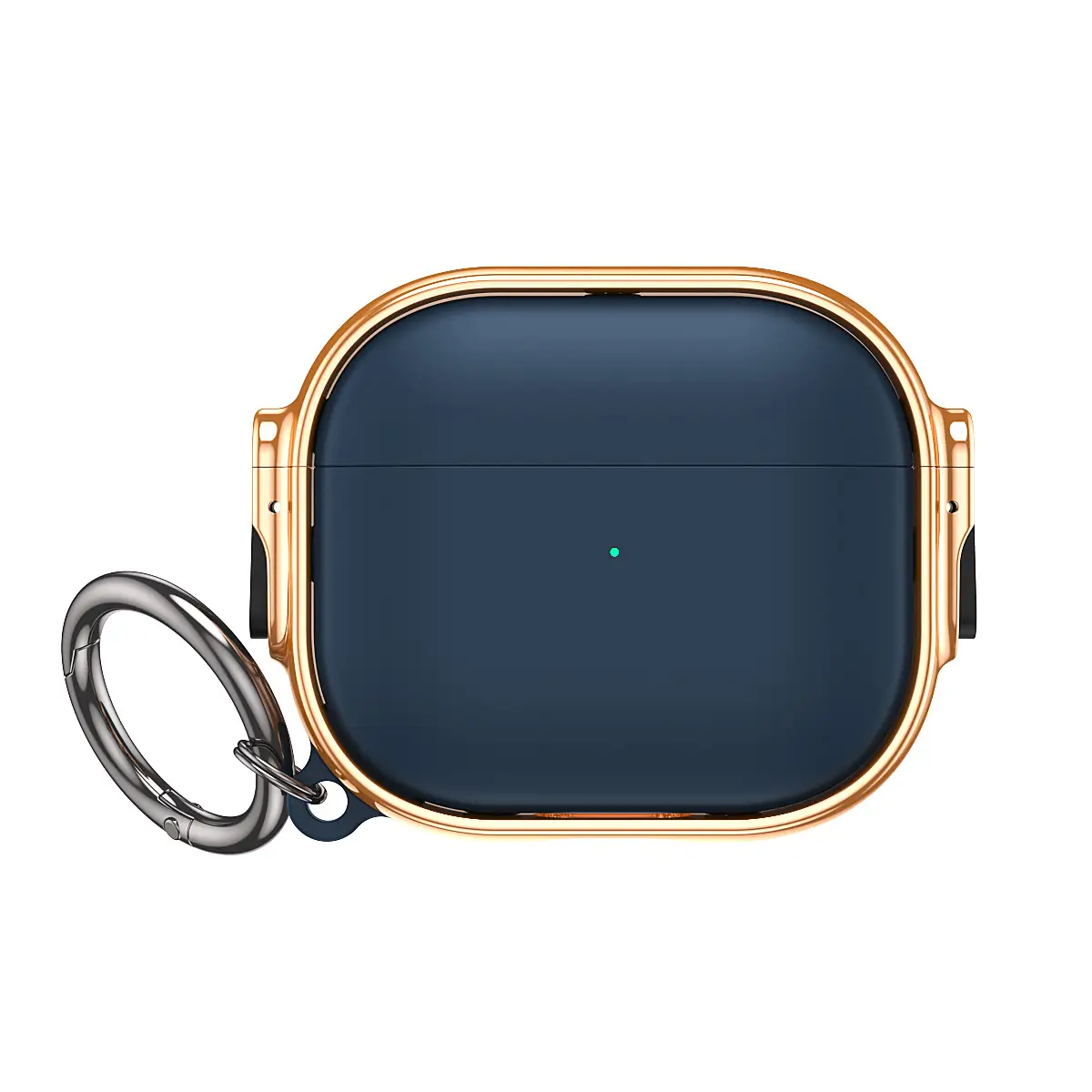 Apple Air Pods Pro2 Gold Protective Case with Keychain - Image 2