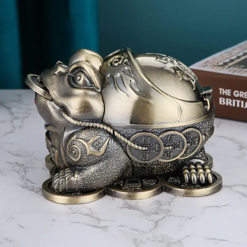 Golden Cicada Ashtray for Home Office Anti-Fly Decor