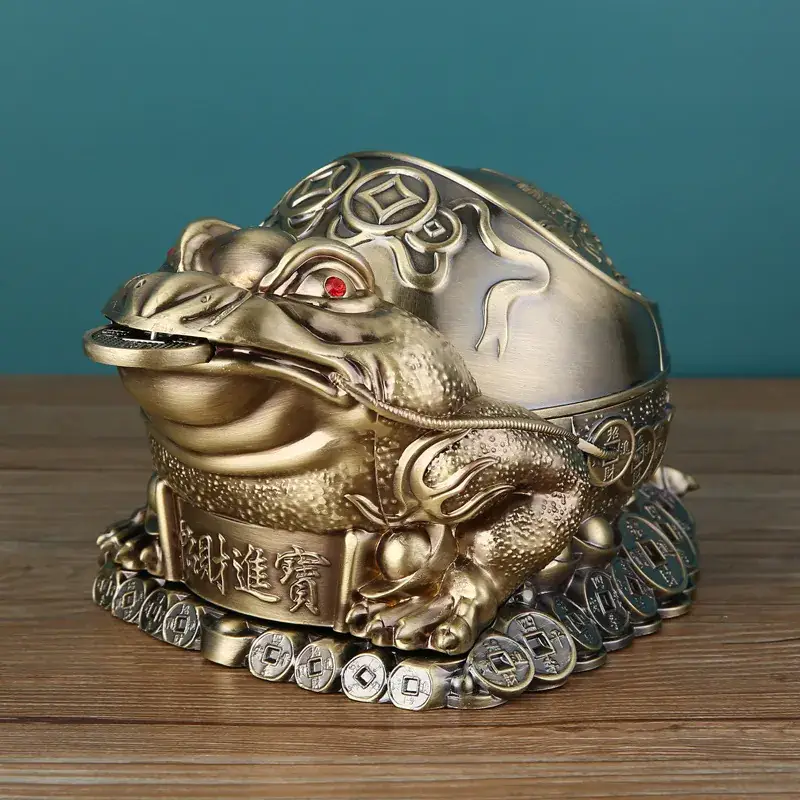 Golden Cicada Ashtray for Home Office Anti-Fly Decor