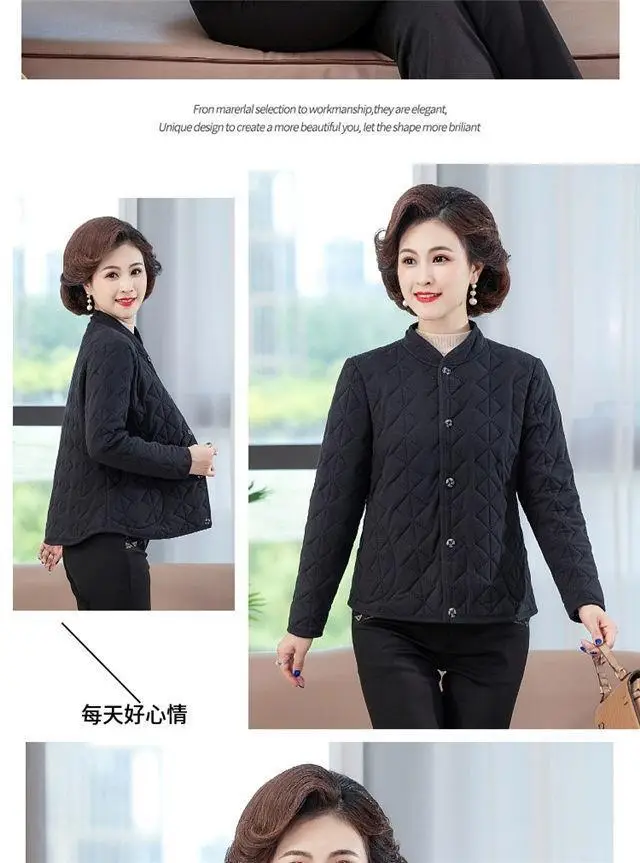 Black Quilted Coat for Women Winter Warm Outerwear — feature 15