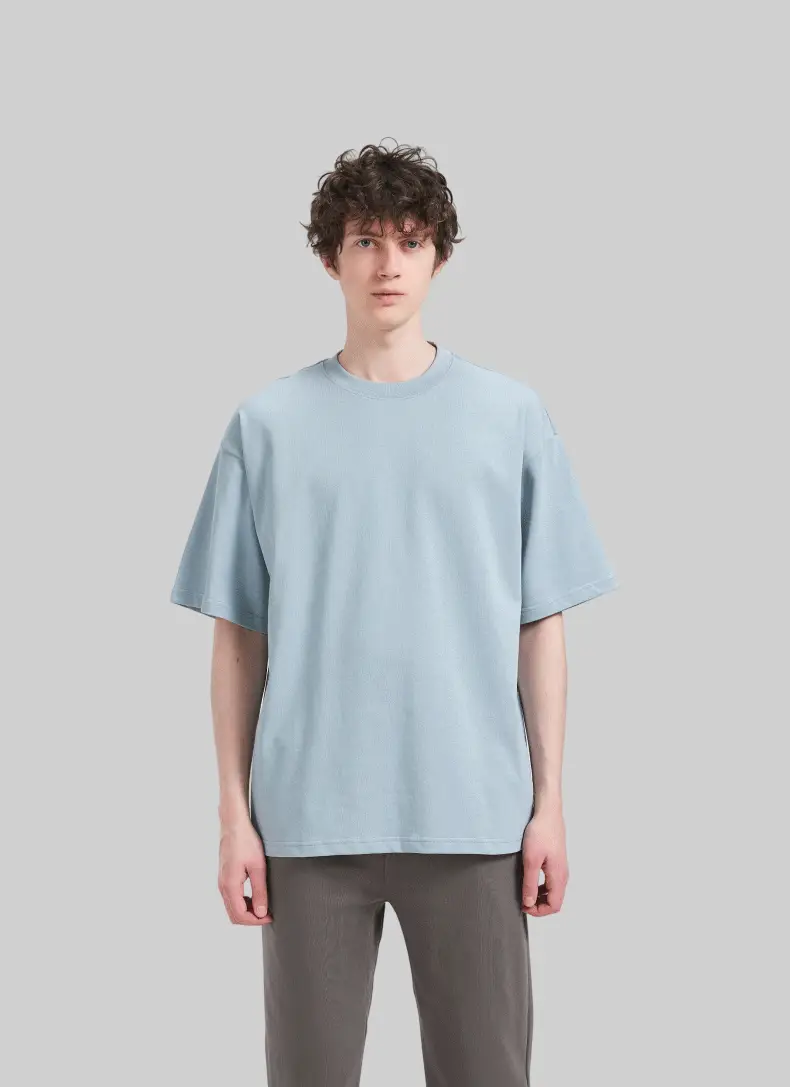 Men Pure Cotton Short Sleeve T-Shirt Solid Beige — feature 30