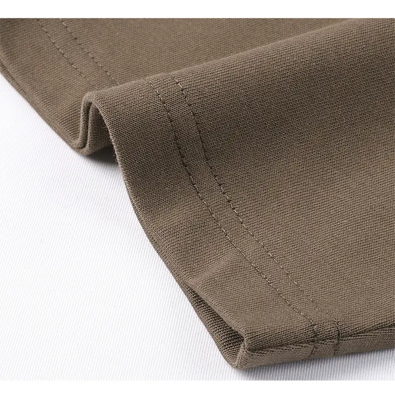 Men Pure Cotton Short Sleeve T-Shirt Solid Beige — feature 41