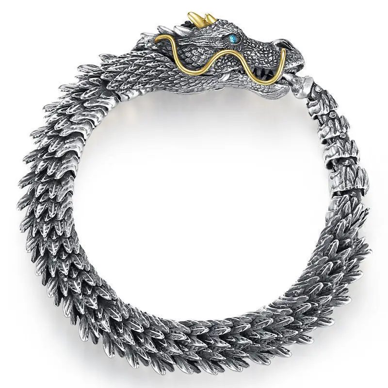 Thai Silver Dragon Bracelet High Jewelry Wholesale - Image 5