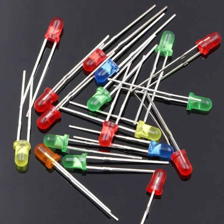 3mm In-line LED Light EMD-301 Red Yellow Blue Green