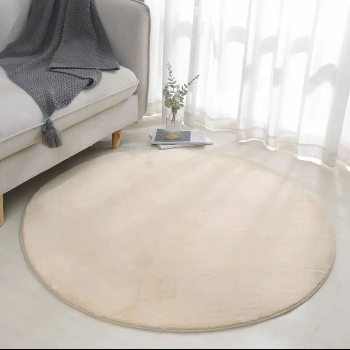 Nordic Round Plush Carpet for Living Room