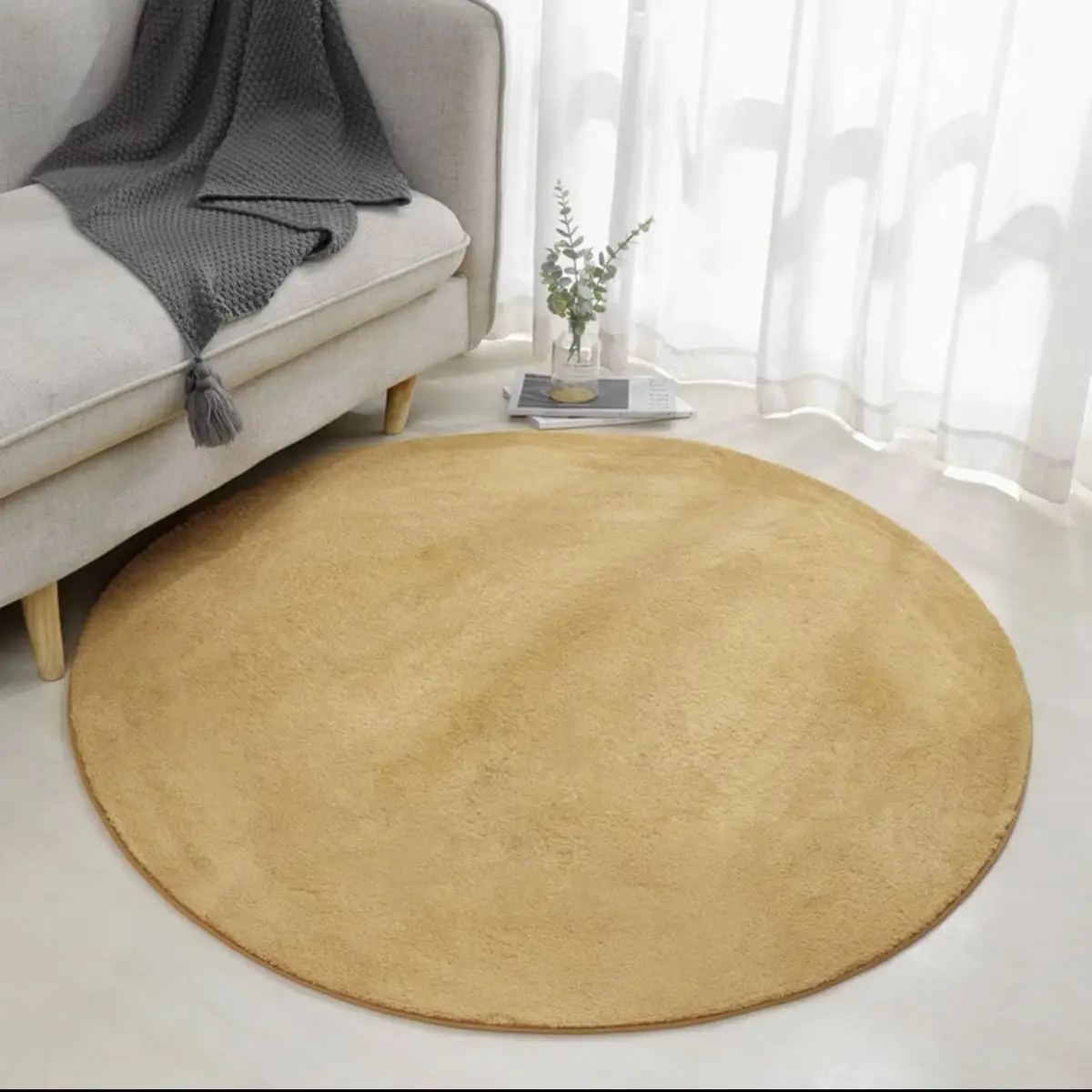 Nordic Round Plush Carpet for Living Room