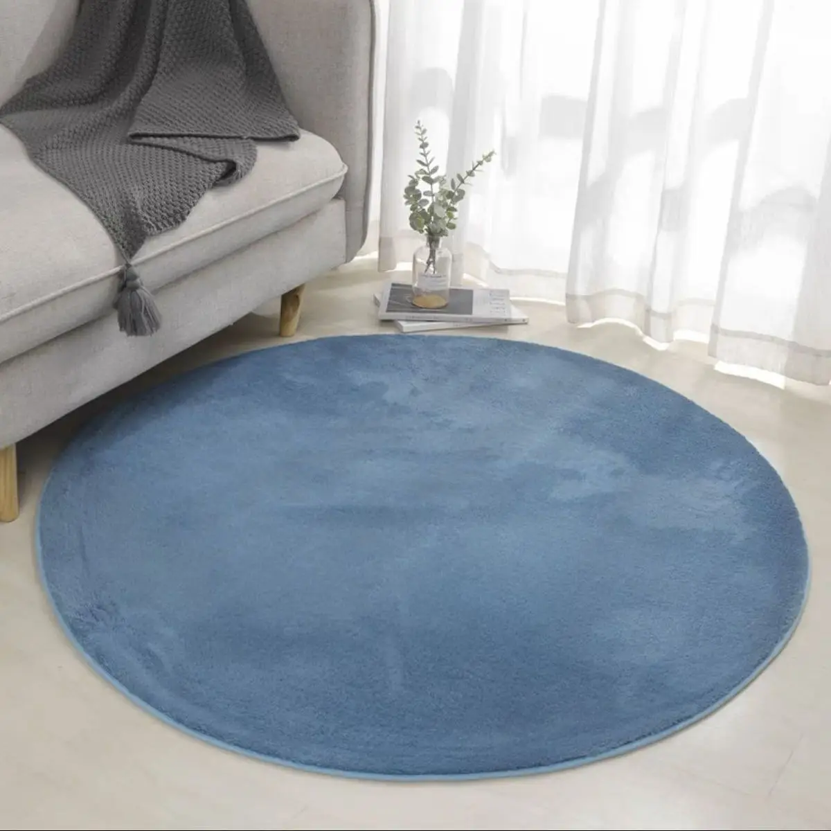 Nordic Round Plush Carpet for Living Room