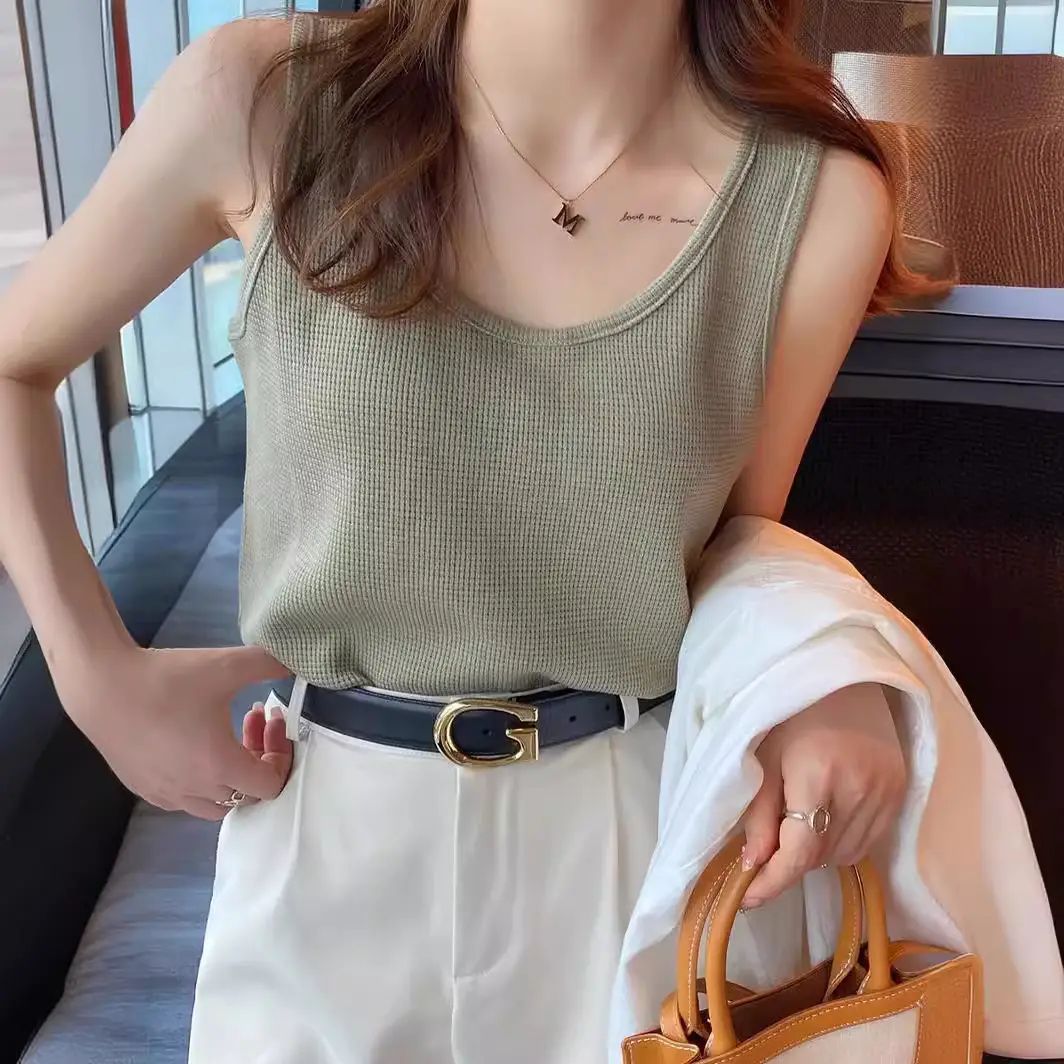 Women White Cotton One-Line Collar Top Summer Wear
