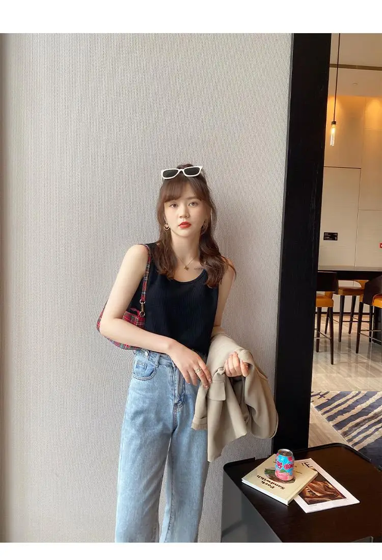 Women White Cotton One-Line Collar Top Summer Wear — feature 21