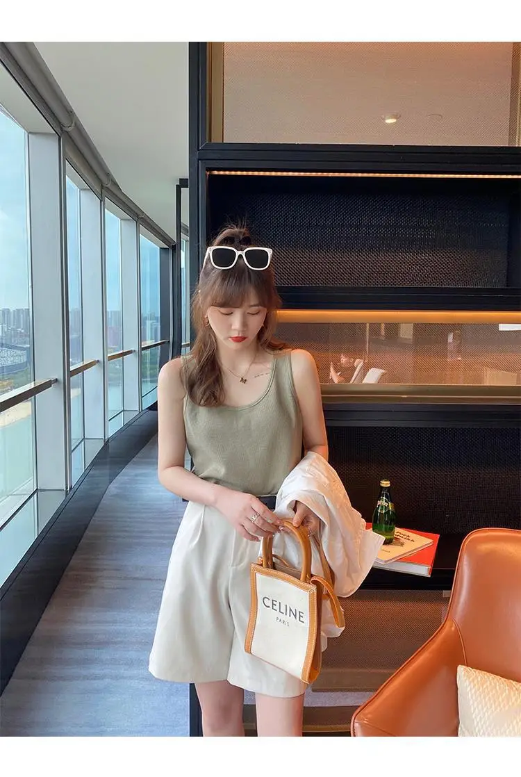 Women White Cotton One-Line Collar Top Summer Wear — feature 23
