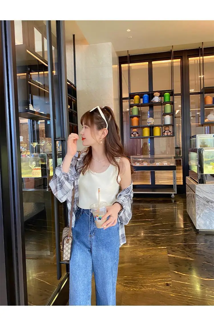 Women White Cotton One-Line Collar Top Summer Wear — feature 31