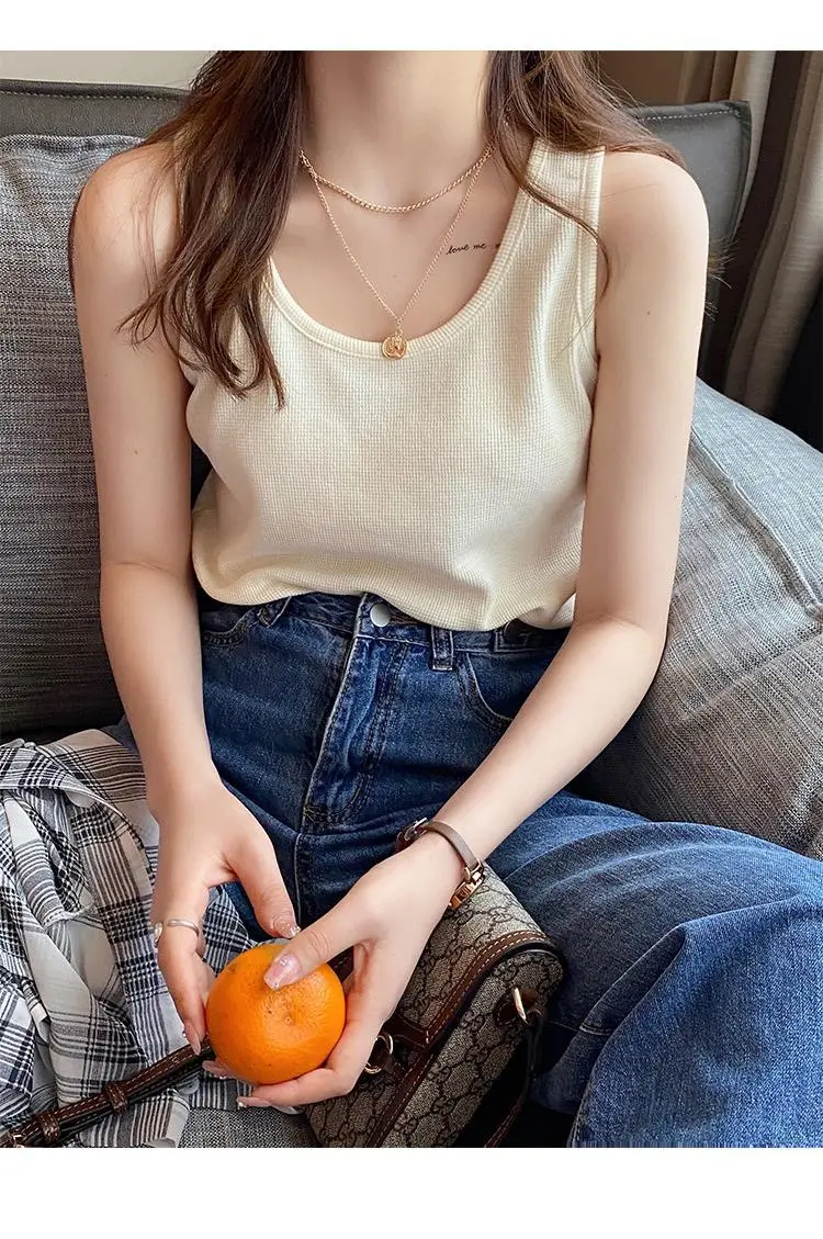 Women White Cotton One-Line Collar Top Summer Wear — feature 33