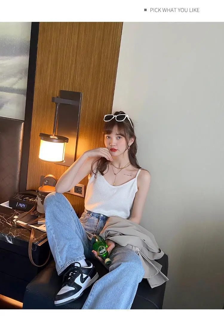 Women White Cotton One-Line Collar Top Summer Wear — feature 34