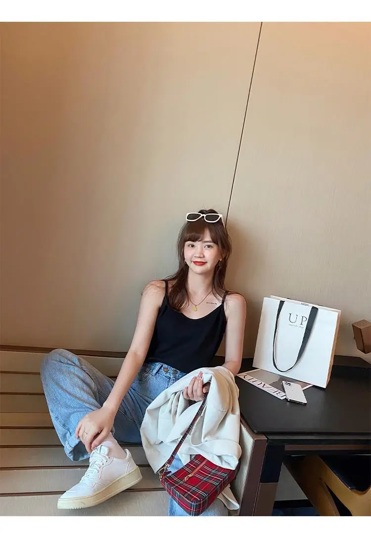 Women White Cotton One-Line Collar Top Summer Wear — feature 37